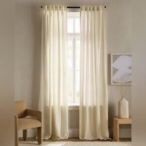 Quince European Linen Curtain Panel Ivory
48” x 96”